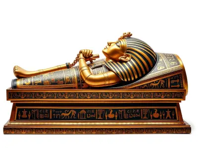 Ancient Egyptian Sarcophagus Model Pack Low-poly 3D model
