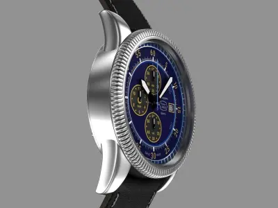 Chronograph wrist watch My own design 3D model