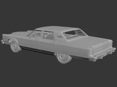Lincoln Continental 1977 3D print model