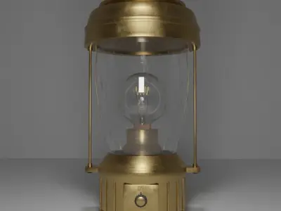 Vintage Lantern High Poly PBR 3D model