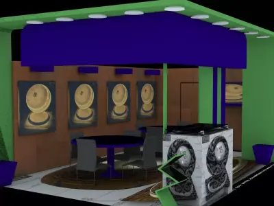 Exhibition Booth 3D model Free 3D model
