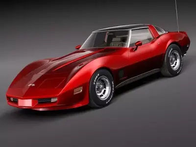 Chevrolet Corvette C3 1980 3D Model 3D model