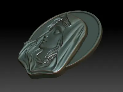 Virgin Mary 17 3D print model