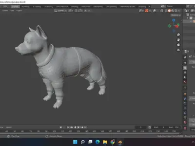 spider puppy 3d model Low-poly 3D model
