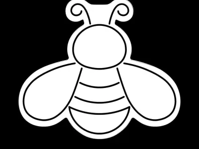 Bee Neon Sign 3D model