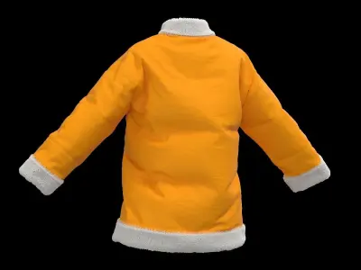 Plush puffer jacket 3D model