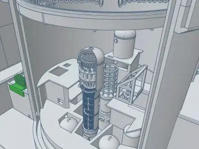 AP1000 Nuclear power plant 3D print model