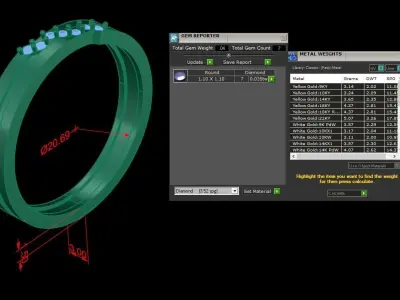 Jewelry Ring 3D print model 24