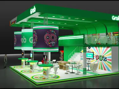 GRAB Booth Exhibition 3D model