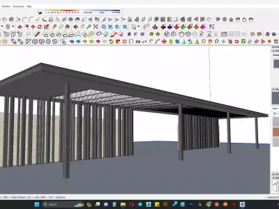 Tensile Pargola 3d model 3D model