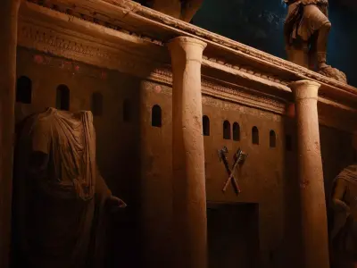 Roman Grave - Unreal Engine Low-poly 3D model