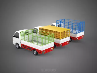 UTILITY CAGE SUV BAKKIE UTE PICKUP TRUCK PICK UP CAR VEHICLE VAN 3D model