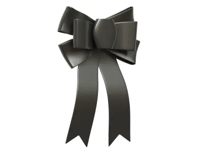 Christmas Bow Ribbon 21 Low-poly 3D model