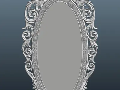 Carved Frame 2 Low-poly 3D model
