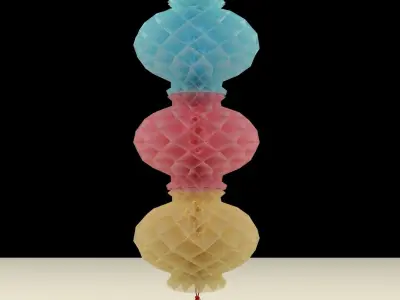 Chinese red honeycomb lantern  3D model