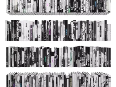 Books 150 pieces 2-7-5 Low-poly 3D model