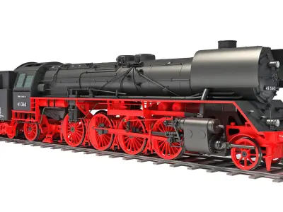 Steam Locomotive Train  3D model
