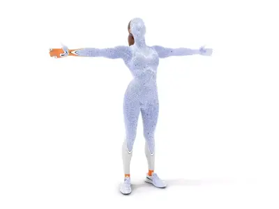 Athletic Woman Fitness model pack Low-poly 3D model