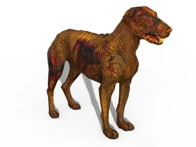 Zombie Dog Low-poly 3D model