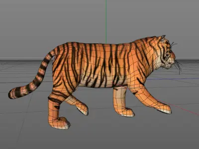 Tiger Low-poly 3D model shop