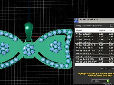 LUXURY BOWTIE PENDANT 3D PRINTABLE MODEL  3D print model