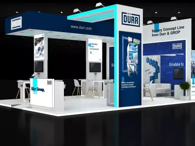 15mtr x 6mtr expo stall 3side open Exhibition Stand Design 3D model