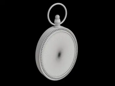 Vintage Oval Wall Clock 3D model