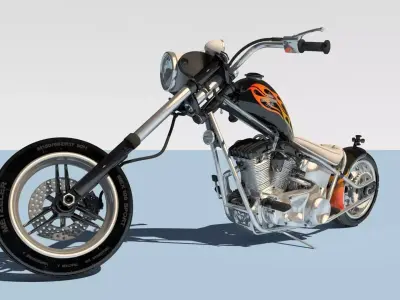 Harley Davidson Chopper 3D model