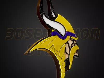 Minnesota Vikings logo - Cinematic - 3D print 3D model
