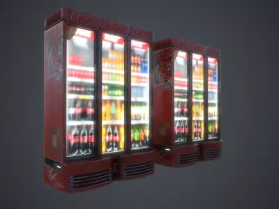 Cola Vending Machine Low-poly 3D model