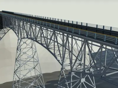 Metal bridge 2 3D model