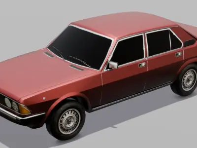 Old Car 3D Model Low-poly 3D model