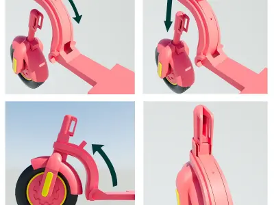 3 WHEELER SKATE SCOOTER 3D print model