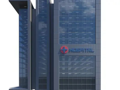 Concept 3D Modern Architectural Building Models  hospital 01 3D model