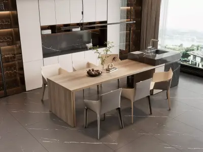 Dining room  Dining interior  Dining table 26 3D model