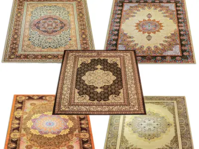 Persian Carpet Collection-vol14-4k texture Low-poly 3D model