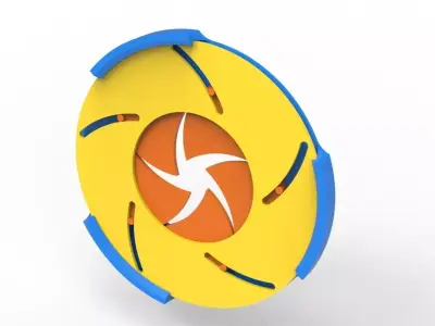 Sharp edges Iris diaphragm 3D print model