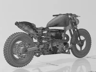 1 to 24 scale custom motorcycle 3D print model by aileen-as007