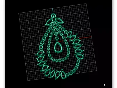 marquise and pear jewelry pendant 3D print model