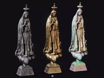 Our Lady Of Fatima Statues Low-poly 3D model