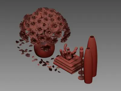 set709 carnations 3D model