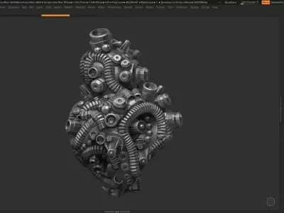 Modern Abstract robotic sculpture 3d print model 139 3D print model