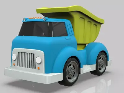 Dump Truck Cartoon Vehicle 3D model