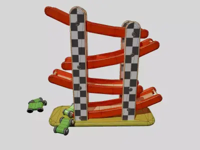 Children Toy Racetrack Low-poly 3D model