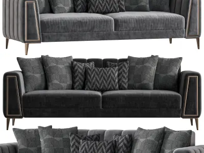 Alanis Gold Kanepe Sofa 3D model