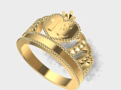 crown ring 16 Free 3D print model
