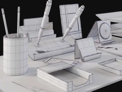 Desk Set for Executive Director 3D model