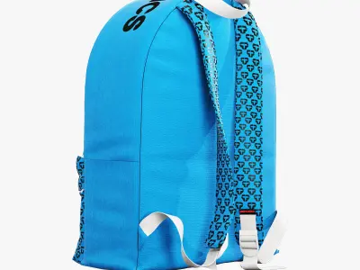 decorative set light blue 3D model