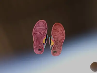 Scanned Used Skater Shoes 3D model