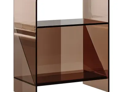 Acrylic Minimalist Transparent Side Table 3D model